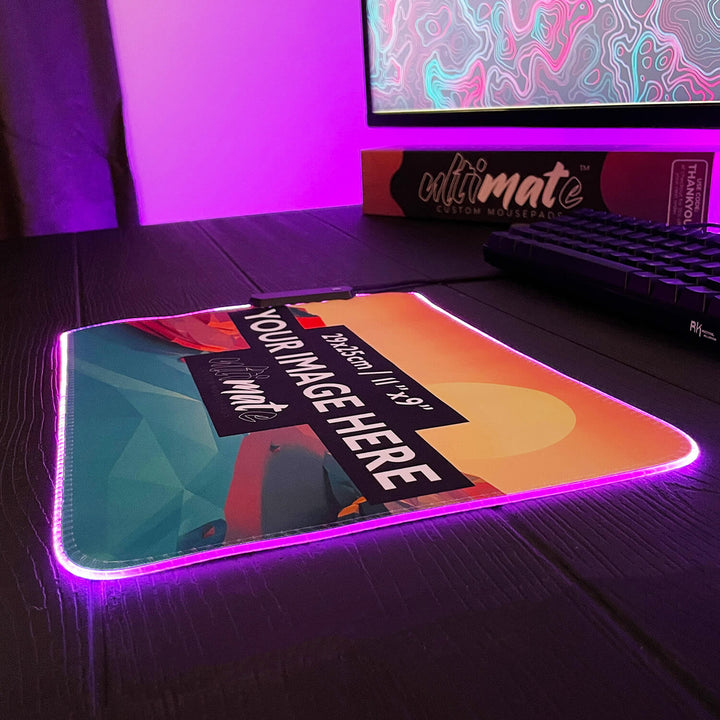 Classic Size Custom RGB LED Mouse Pad | 29x25cm / 11" x 9" | Designed, Customized By You