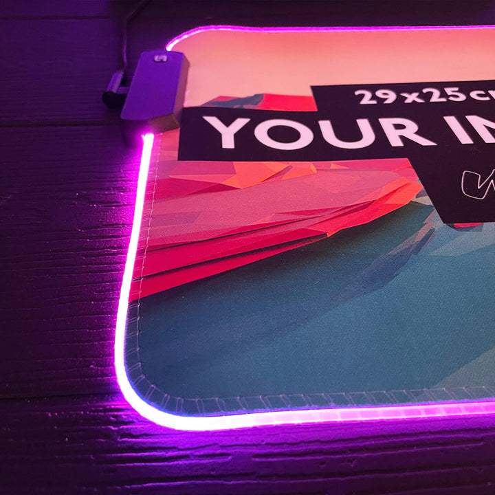 Classic Size Custom RGB LED Mouse Pad | 29x25cm / 11" x 9" | Designed, Customized By You