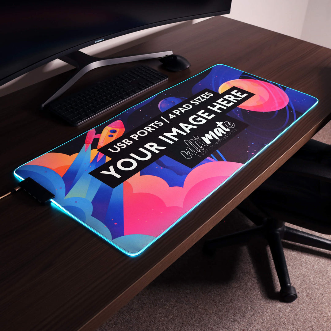'Print your image' USB Port Custom RGB Mouse Pad