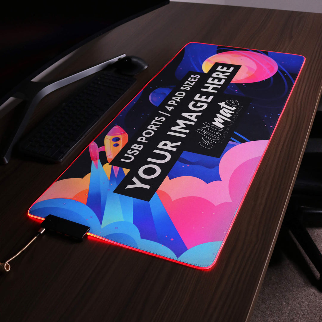 'Print your image' USB Port Custom RGB Mouse Pad