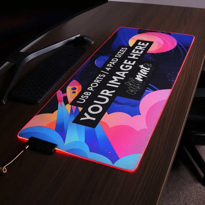 'Print your image' USB Port Custom RGB Mouse Pad