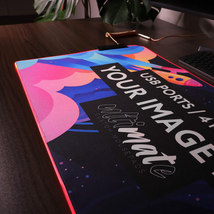 'Print your image' USB Port Custom RGB Mouse Pad