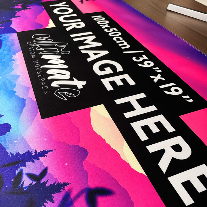 'Print your image' XXXL Ultimate Custom RGB Gaming Mouse Pad | 100x50cm