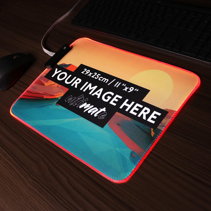 Classic Size Custom RGB LED Mouse Pad | 35x25cm / 13.8" x 9" | Designed, Customized By You