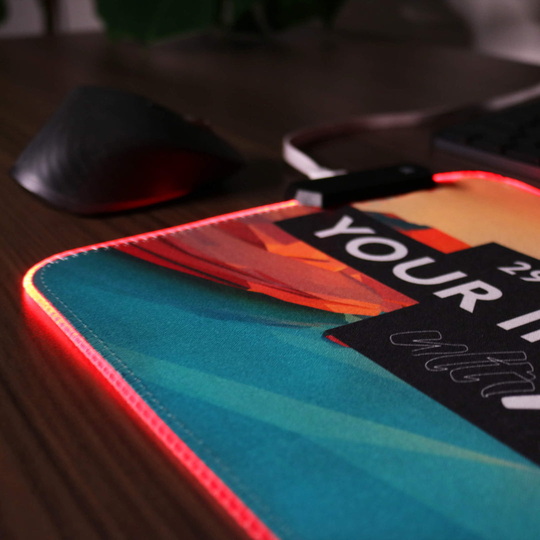 Classic Size Custom RGB LED Mouse Pad | 35x25cm / 13.8" x 9" | Designed, Customized By You