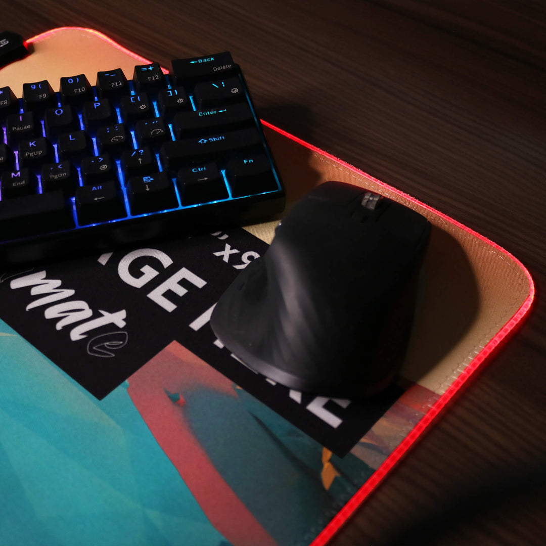 Classic Size Custom RGB LED Mouse Pad | 35x25cm / 13.8" x 9" | Designed, Customized By You