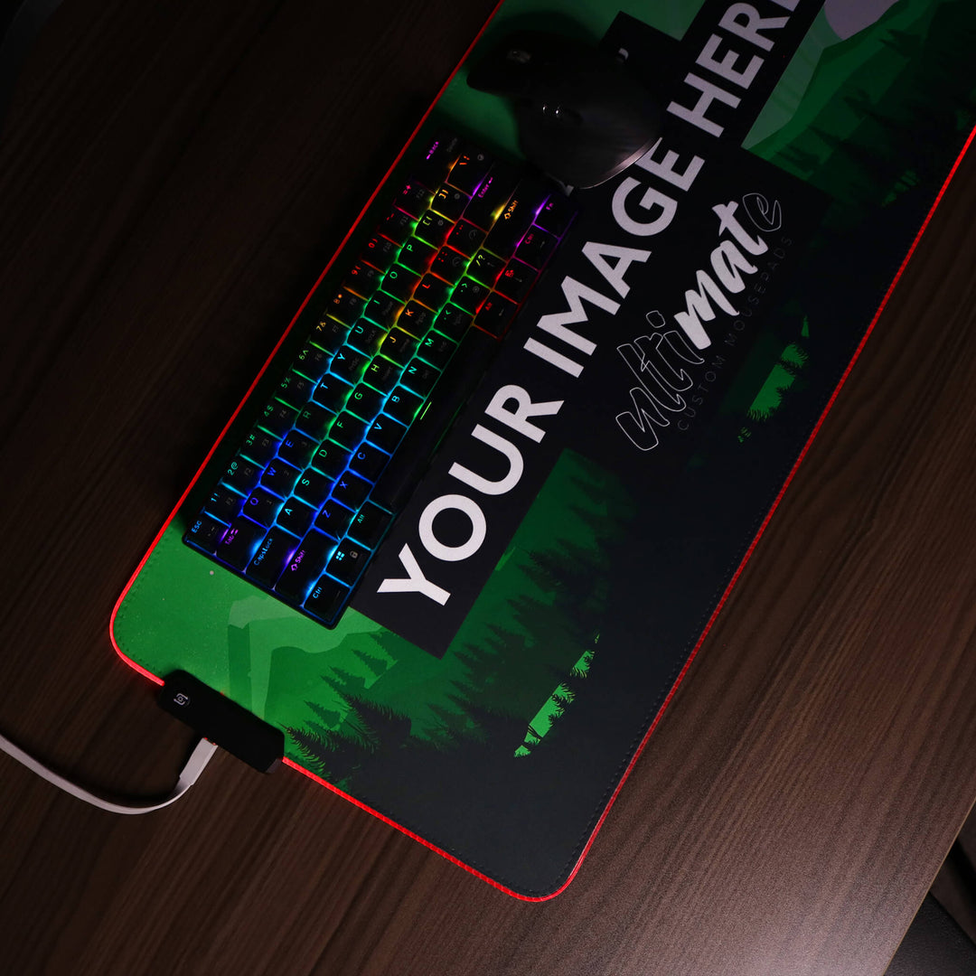'Print your image' Large Custom RGB Gaming Mouse Pad | 70x30cm