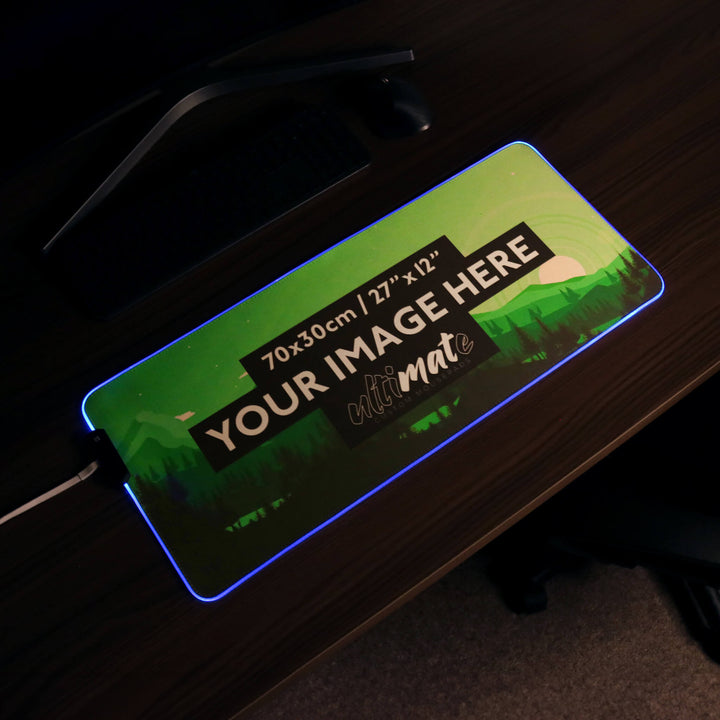 'Print your image' Large Custom RGB Gaming Mouse Pad | 70x30cm