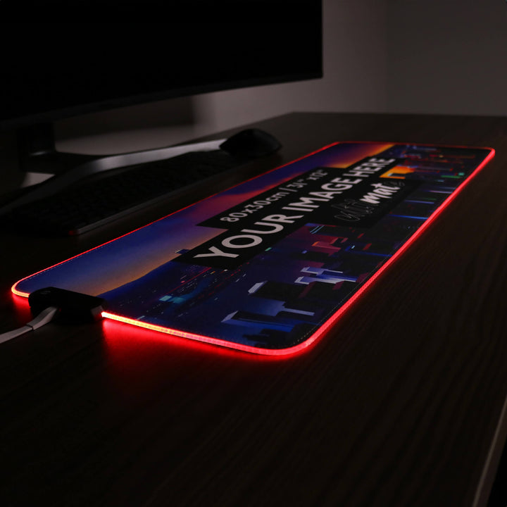 'Print your image' XL Custom RGB Gaming Mouse Pad | 80x30cm