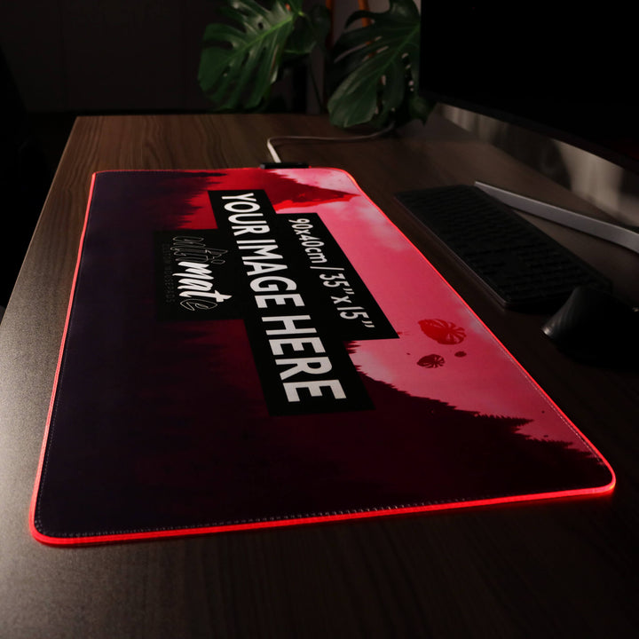 'Print your image' XXL Mega Custom RGB Gaming Mouse Pad | 90x40cm