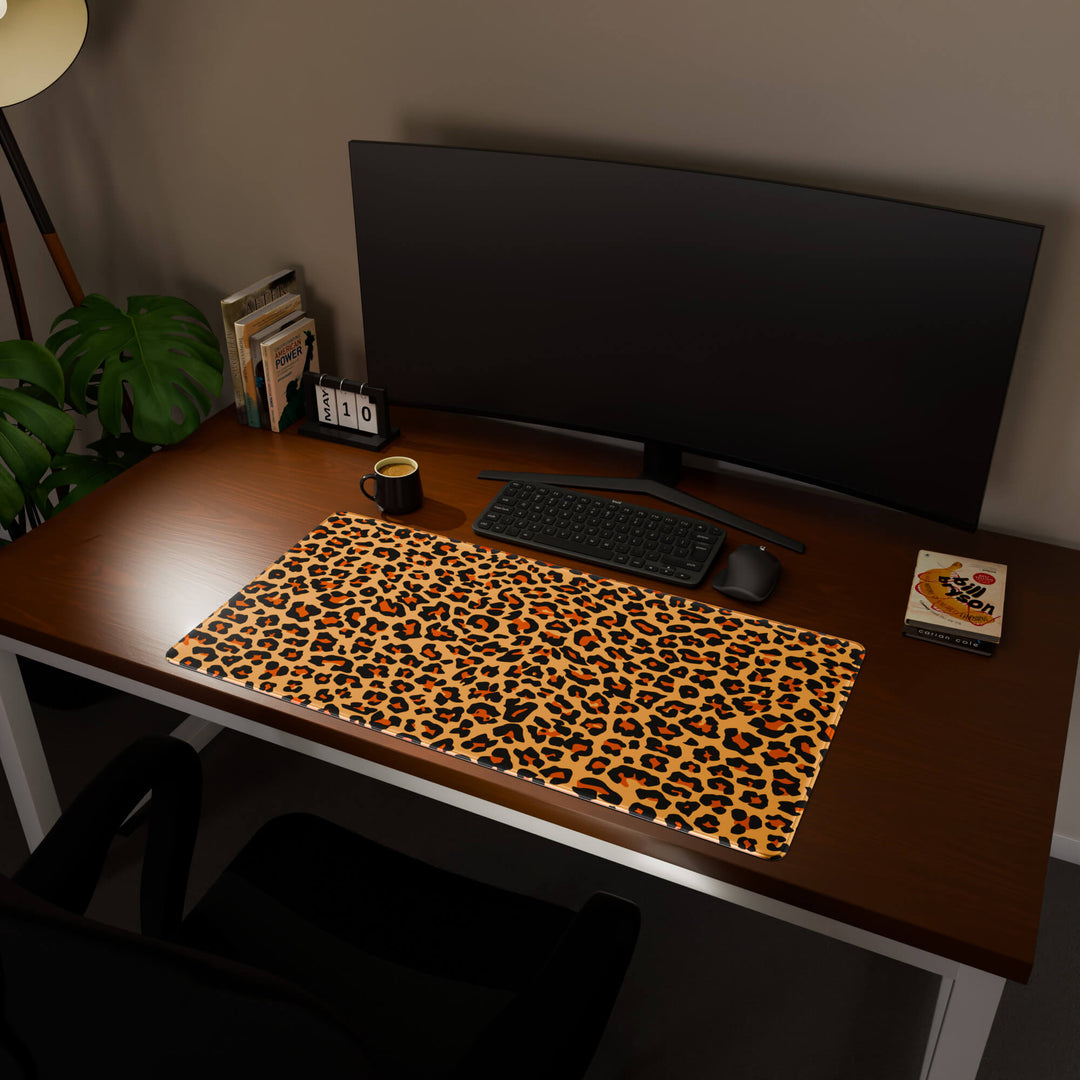 'Leopard Print' Premium Pattern Large Mouse Pad / Desk Mat
