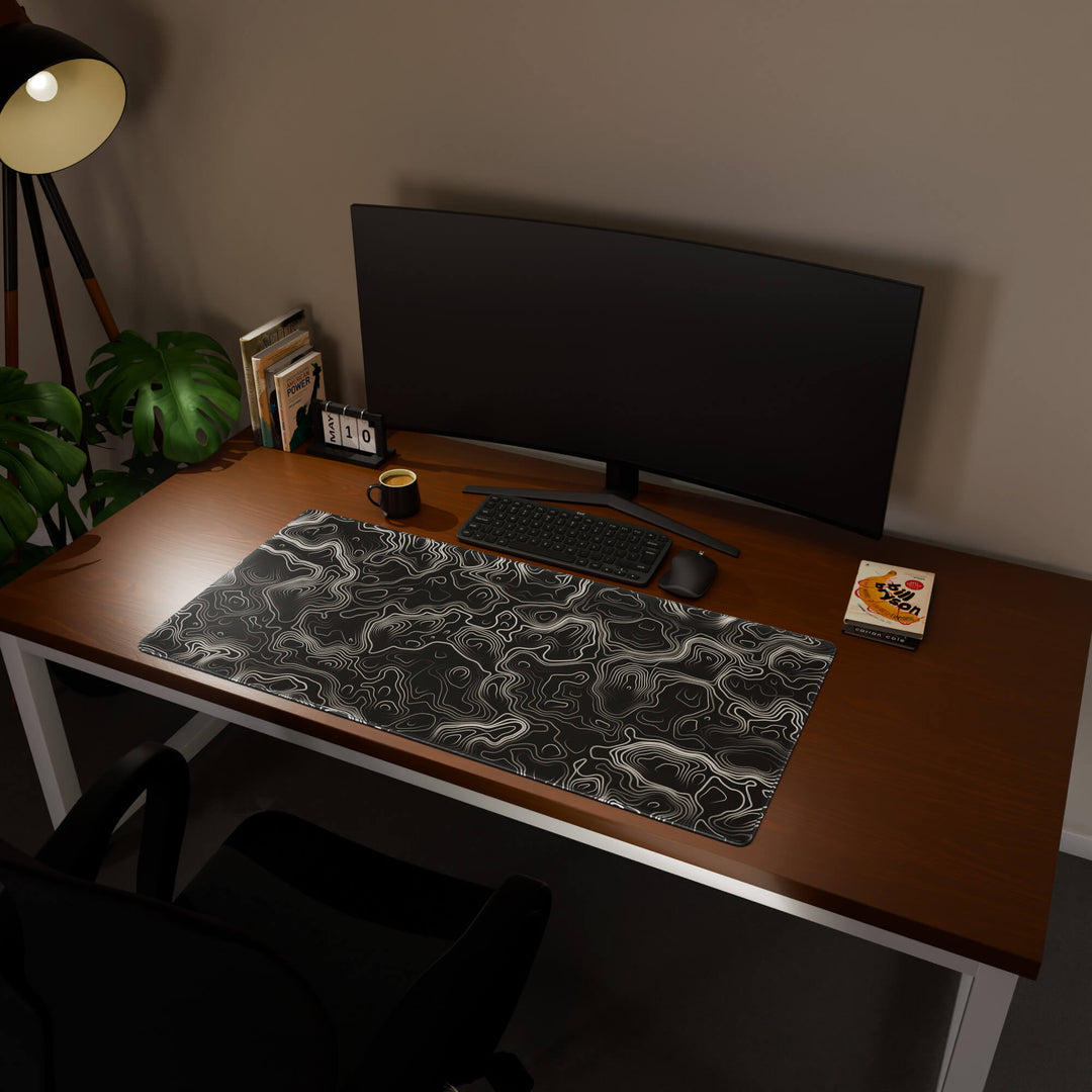 'Minimalist Topographic' Premium Large Mouse Pad / Desk Mat