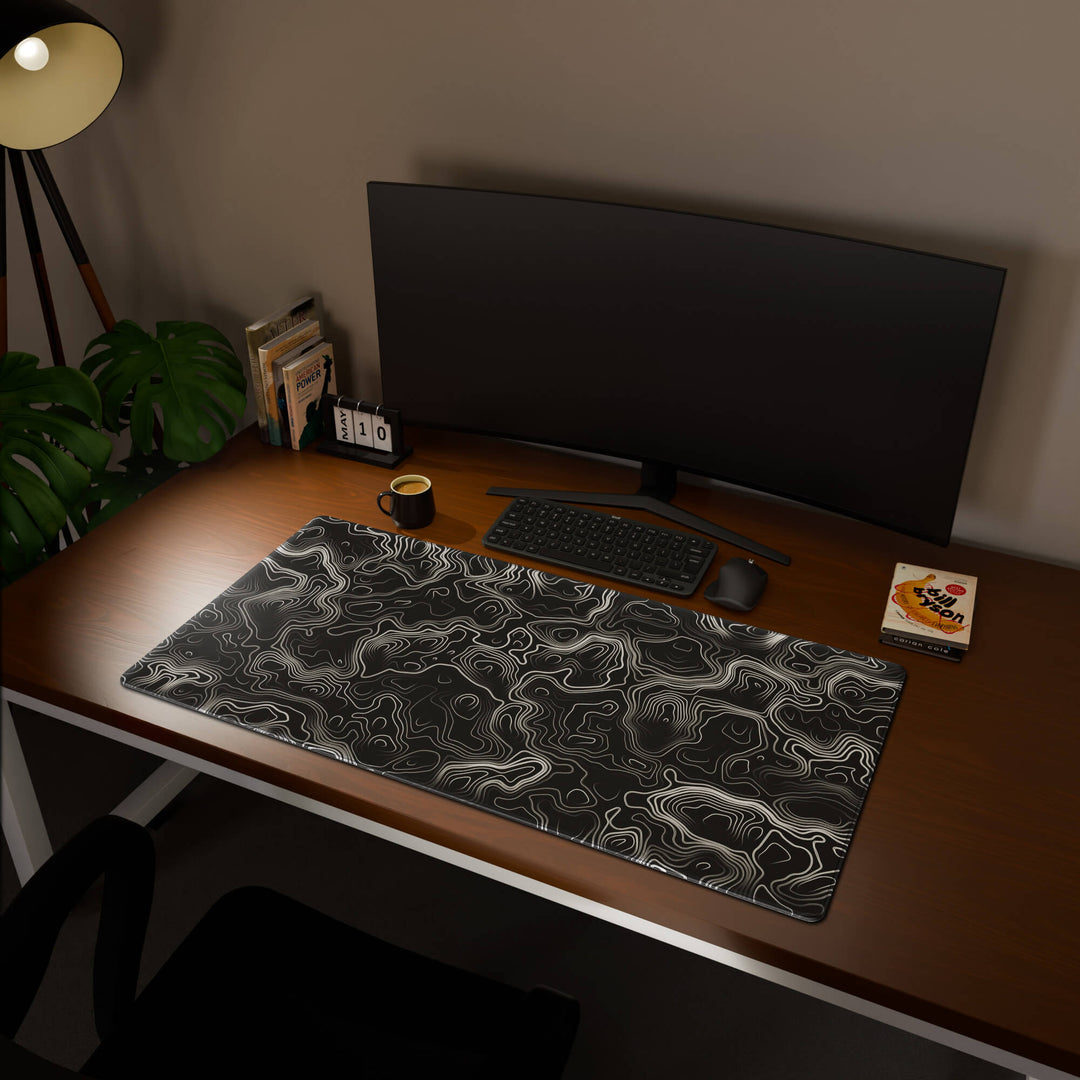 'Minimalist Topographic' Premium Large Mouse Pad / Desk Mat