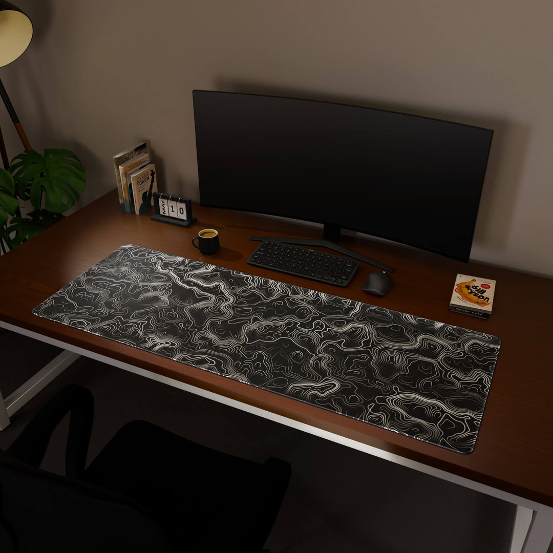 'Minimalist Topographic' Premium Large Mouse Pad / Desk Mat