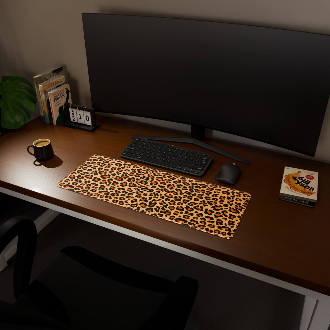 'Leopard Print' Premium Pattern Large Mouse Pad / Desk Mat