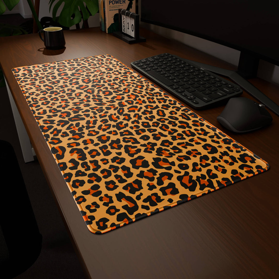 'Leopard Print' Premium Pattern Large Mouse Pad / Desk Mat