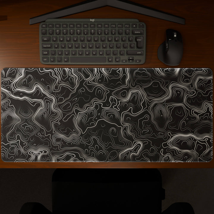 'Minimalist Topographic' Premium Large Mouse Pad / Desk Mat