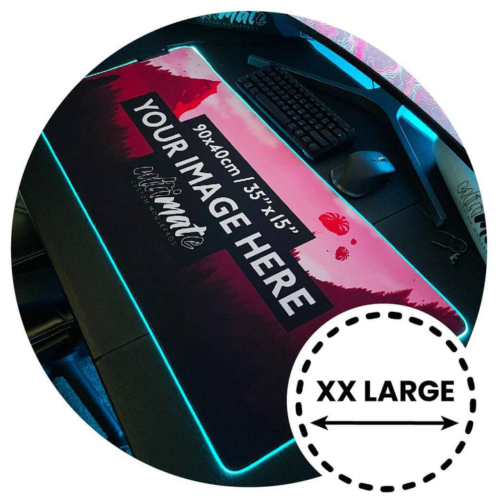 'Print your image' XXL Mega Custom RGB Gaming Mouse Pad | 90x40cm ...
