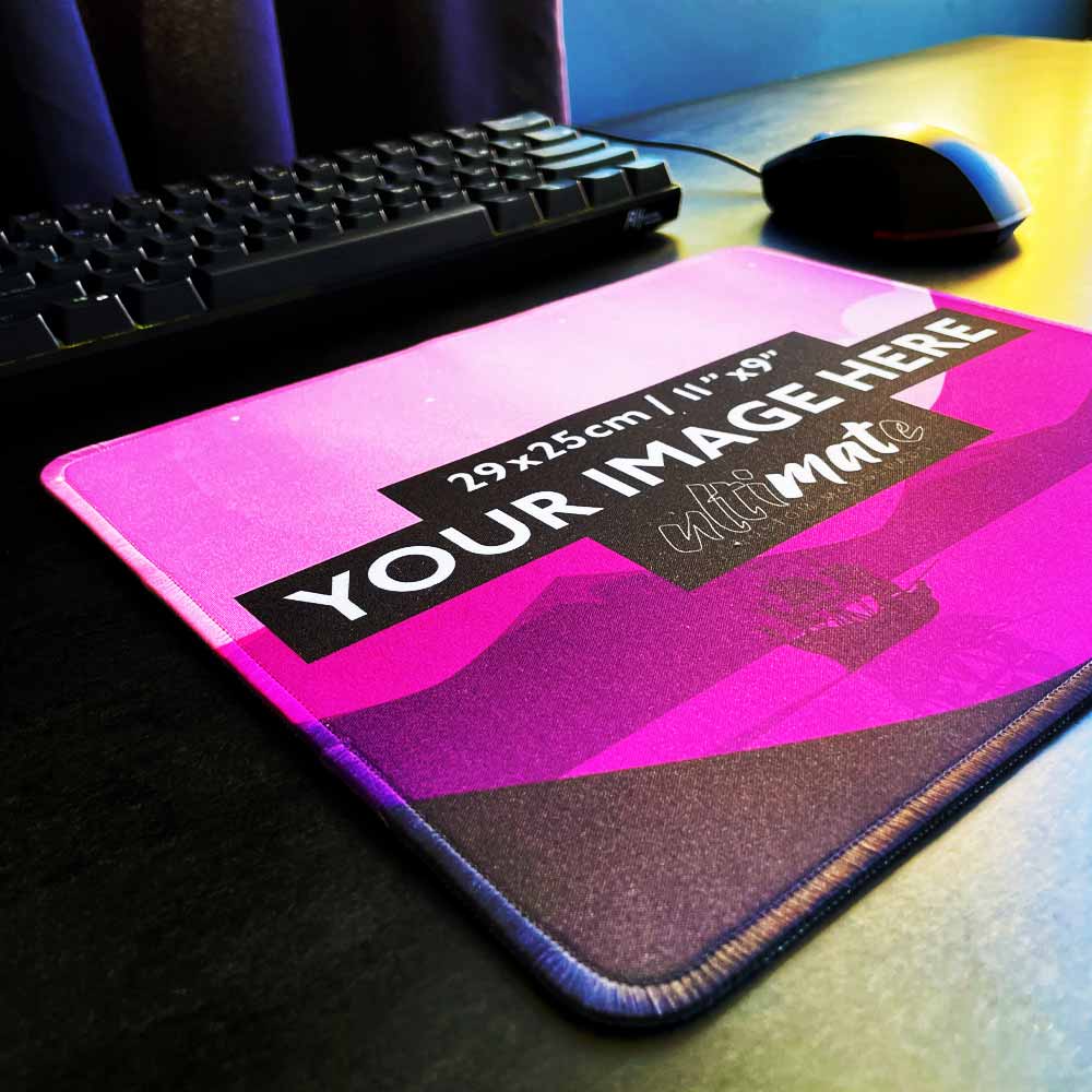 'Print your image' Square Large Custom Gaming Mouse Pad | 30x25cm