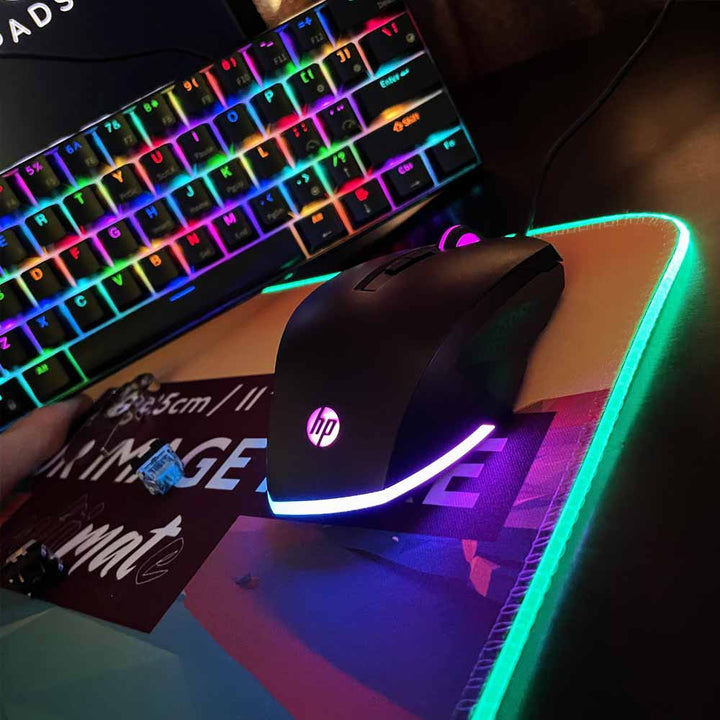 'Print your image' Square Large Custom RGB Gaming Mouse Pad | 30x25cm