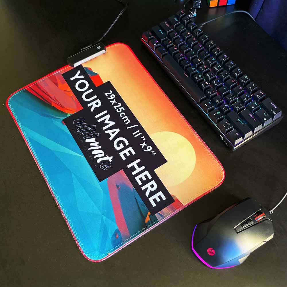 Print your image' Square Custom RGB Gaming Mouse Pad