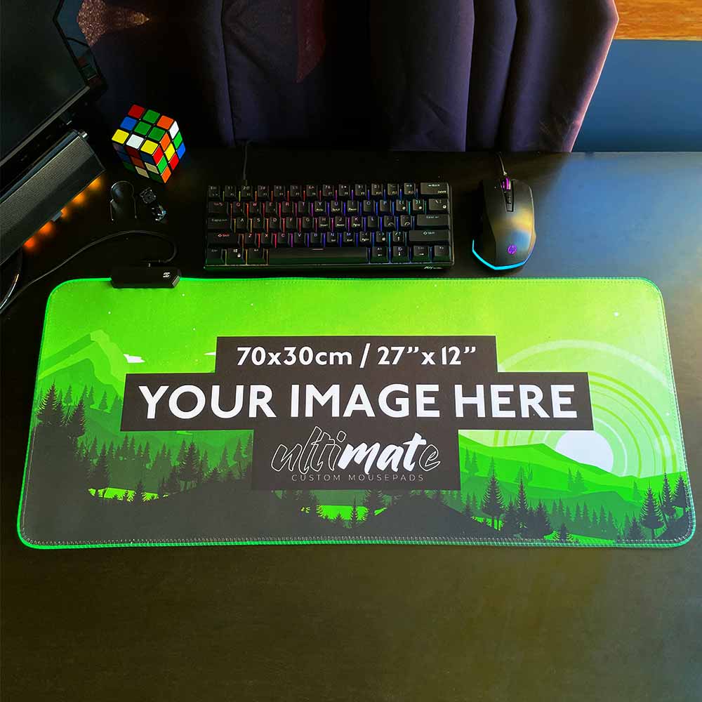 'Print your image' Large Custom RGB Gaming Mouse Pad | 70x30cm