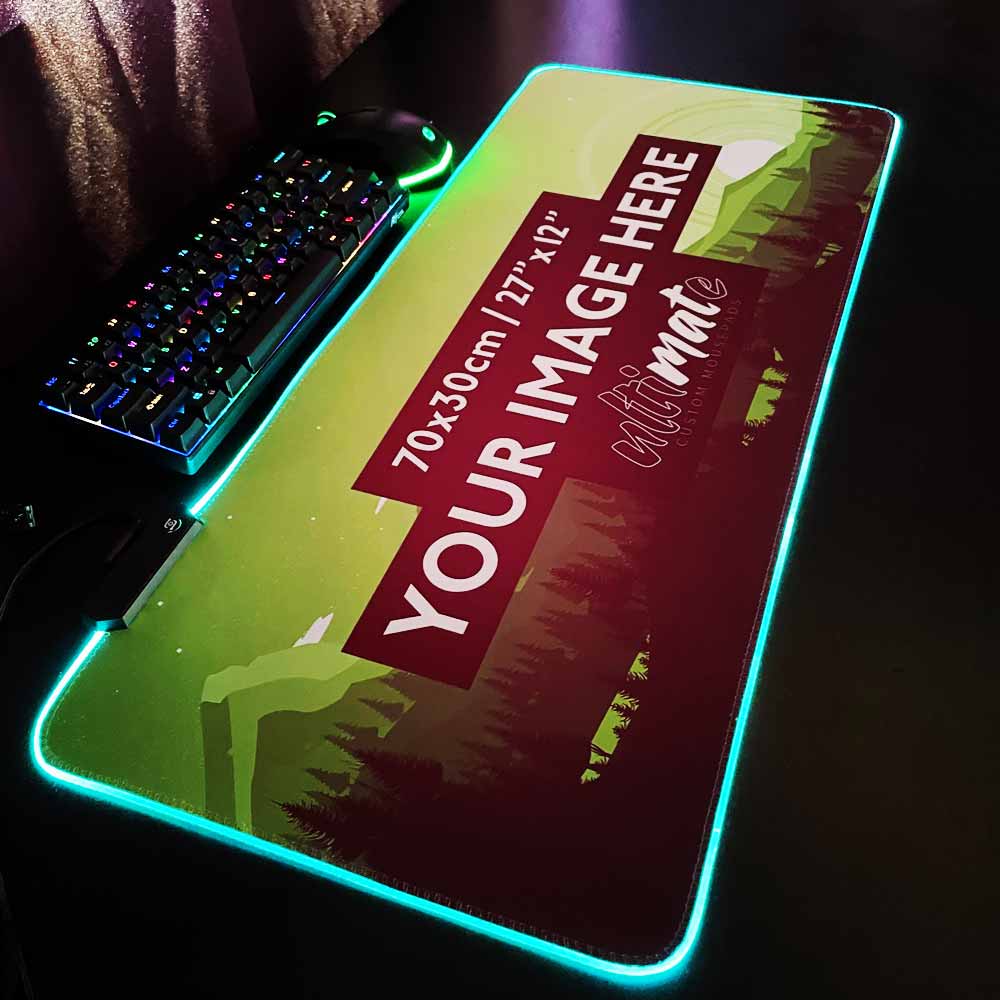 'Print your image' Large Custom RGB Gaming Mouse Pad | 70x30cm