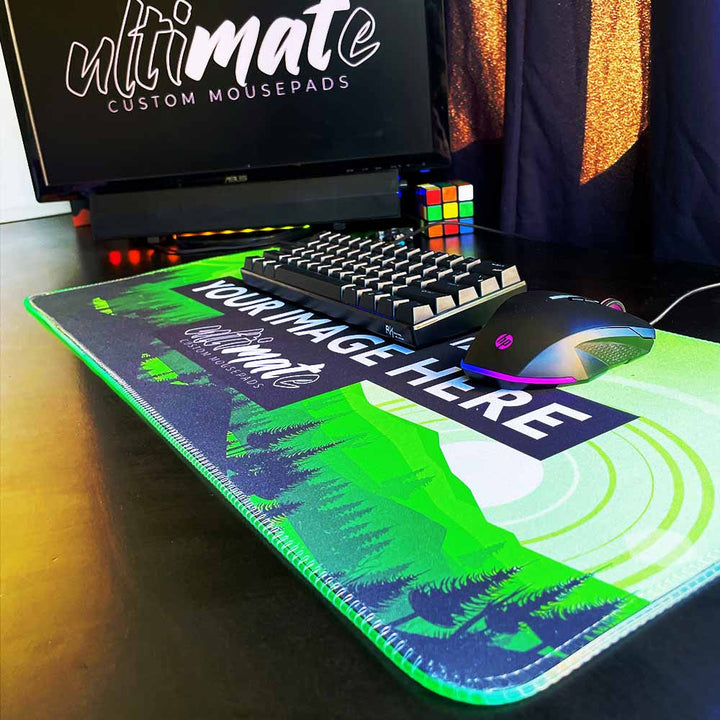 'Print your image' Large Custom RGB Gaming Mouse Pad | 70x30cm