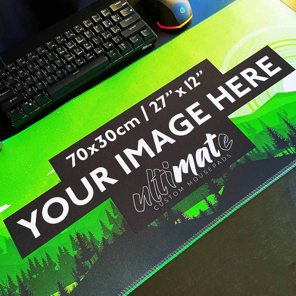 'Print your image' Large Custom RGB Gaming Mouse Pad | 70x30cm