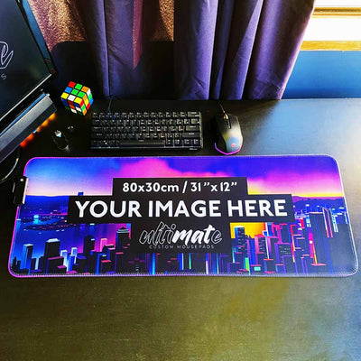 'Print your image' XL Custom RGB Gaming Mouse Pad | 80x30cm