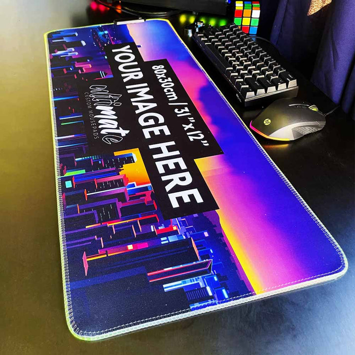 'Print your image' XL Custom RGB Gaming Mouse Pad | 80x30cm