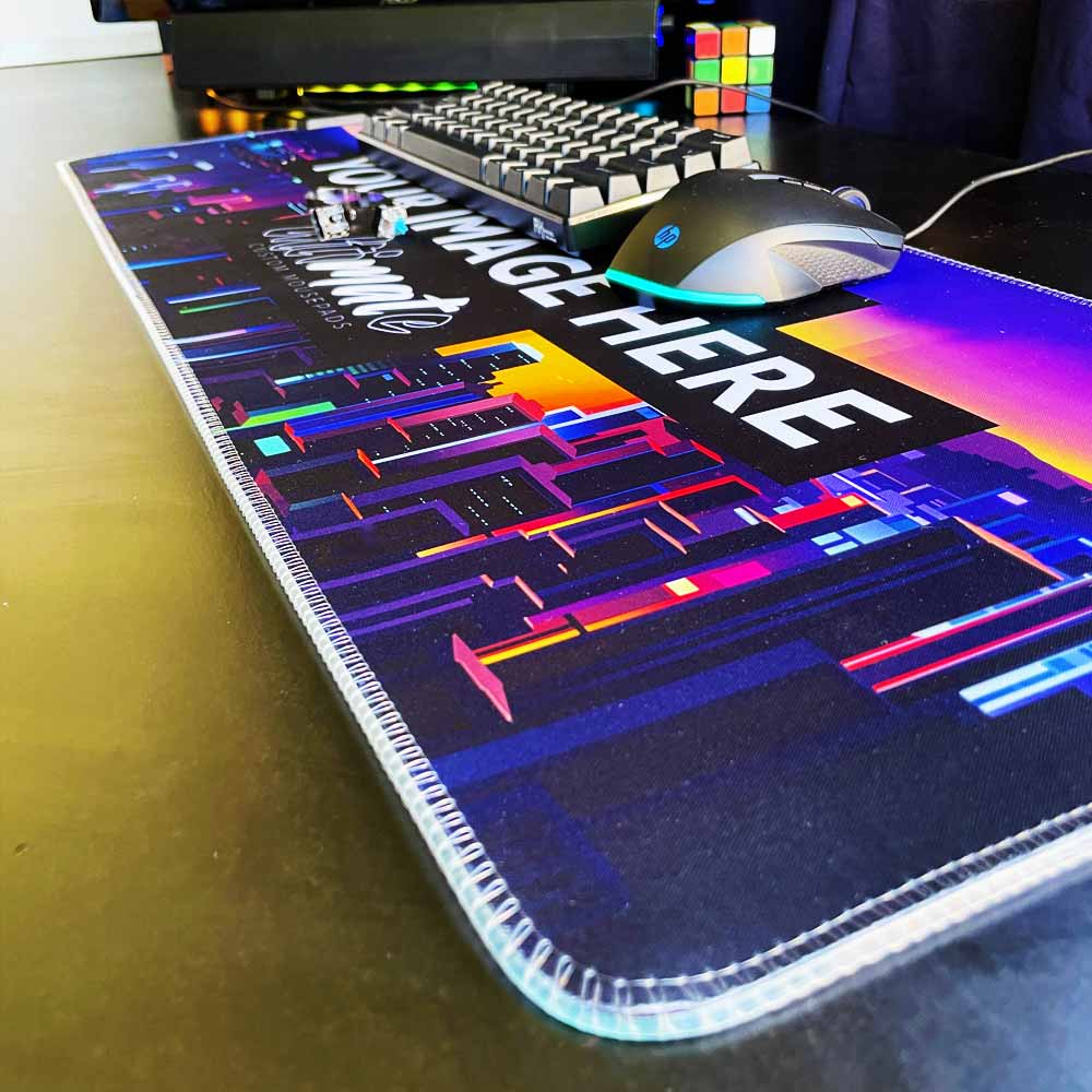 'Print your image' XL Custom RGB Gaming Mouse Pad | 80x30cm