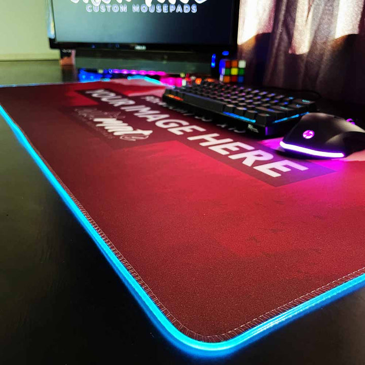 'Print your image' XXL Mega Custom RGB Gaming Mouse Pad | 90x40cm