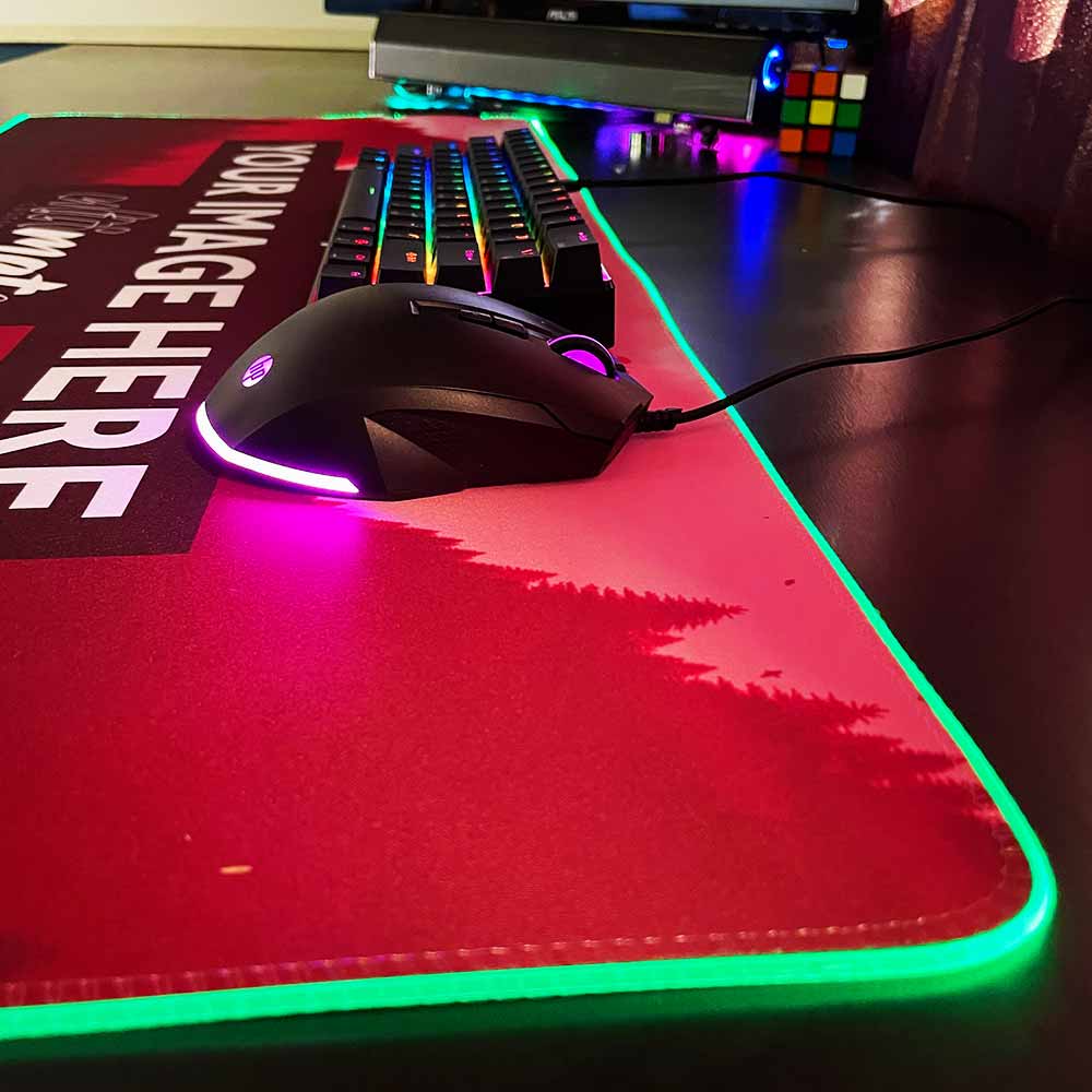 'Print your image' XXL Mega Custom RGB Gaming Mouse Pad | 90x40cm