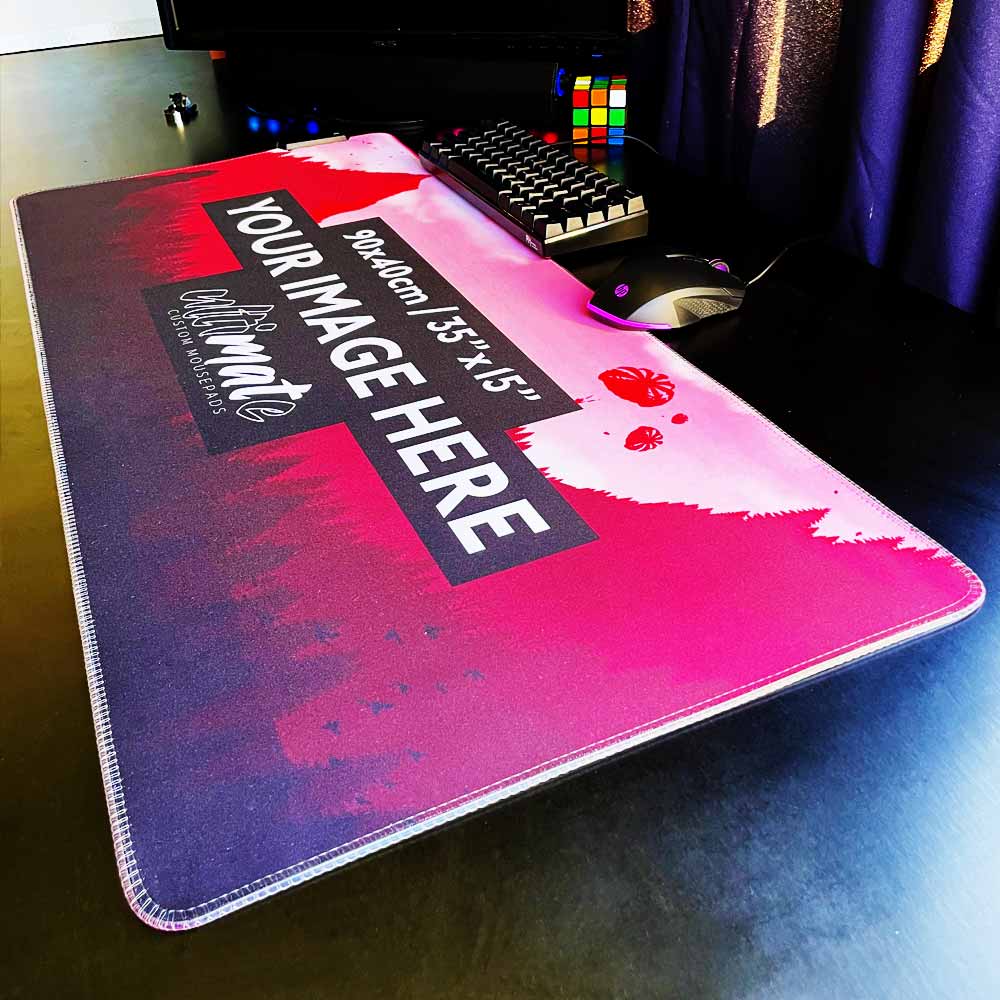 'Print your image' XXL Mega Custom RGB Gaming Mouse Pad | 90x40cm