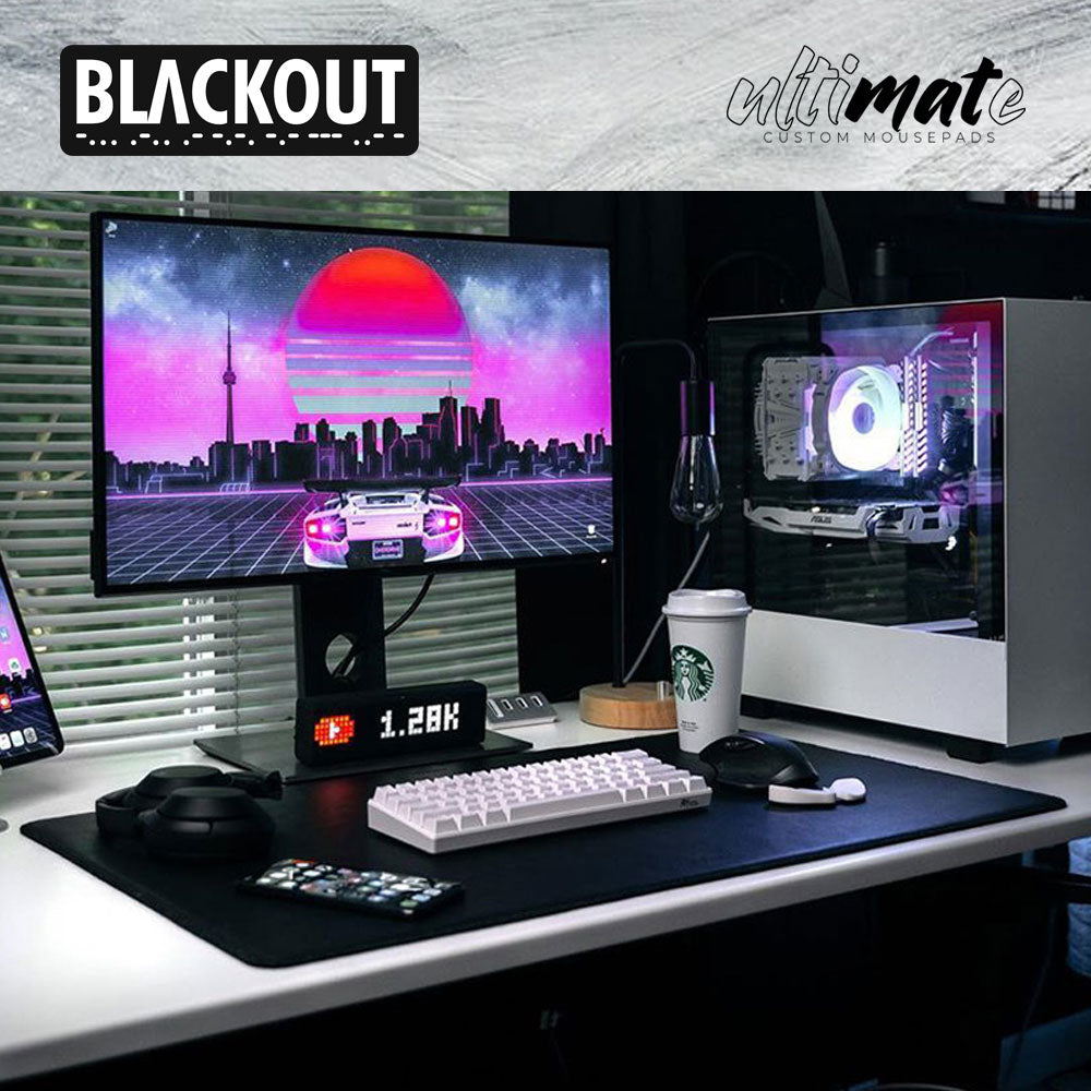 'BLACKOUT' Large Performance Gaming Mousepad by Ultimate - Ultimate Custom Gaming Mouse Pads / Desk mats 