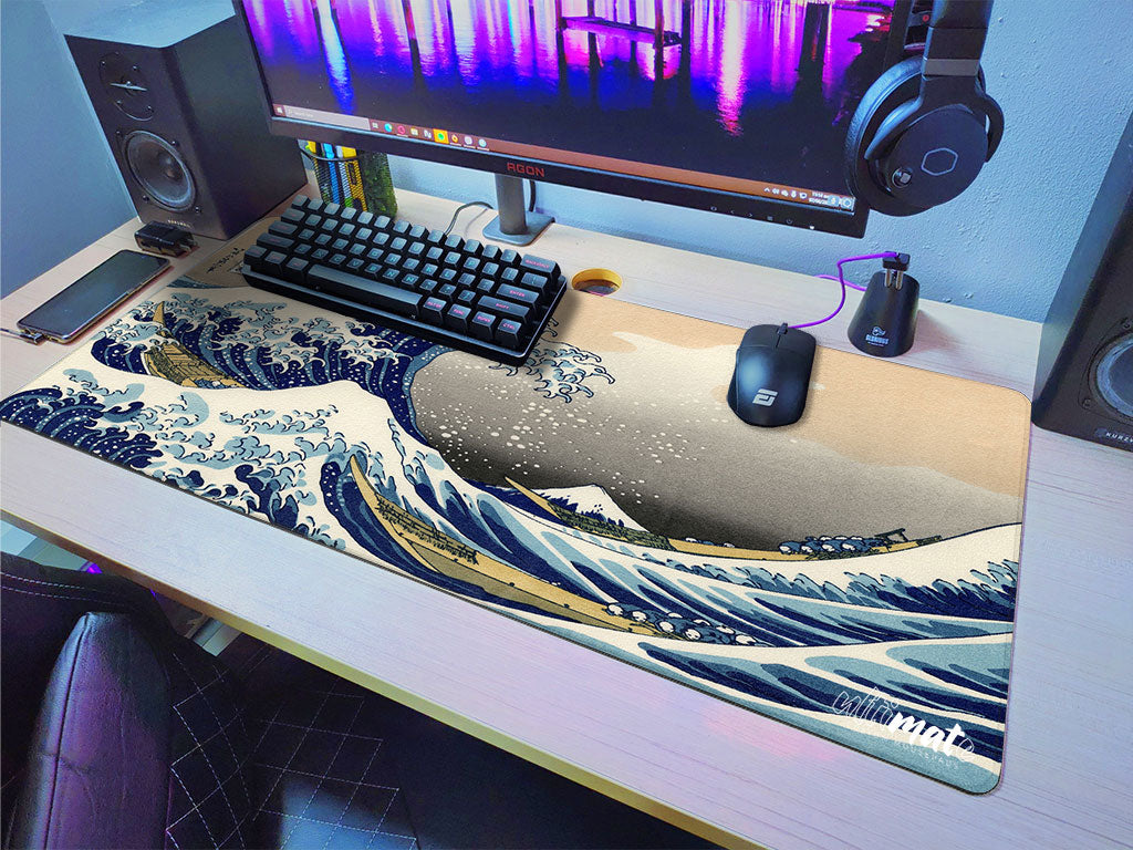 'Tsunami' Premium XL Gaming Mouse Pad - Ultimate Custom Gaming Mouse Pads / Desk mats 