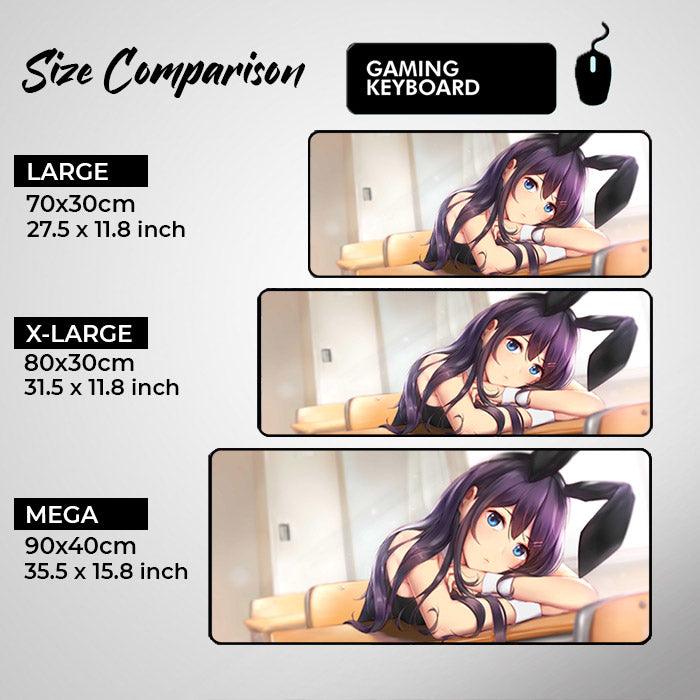 'Bunny Senpai' Premium XL Gaming Mouse Pad - Ultimate Custom Gaming Mouse Pads / Desk mats 