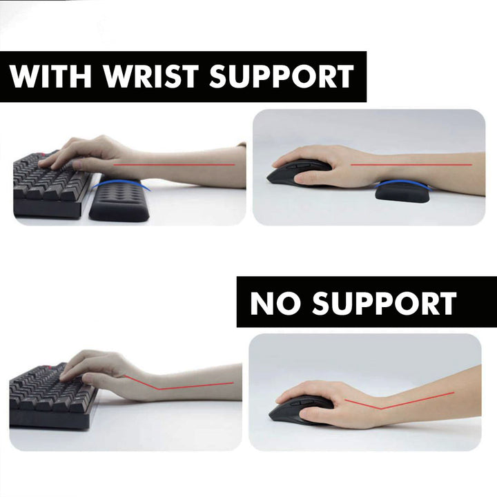 Keyboard & Mouse Wrist Support with Memory Foam