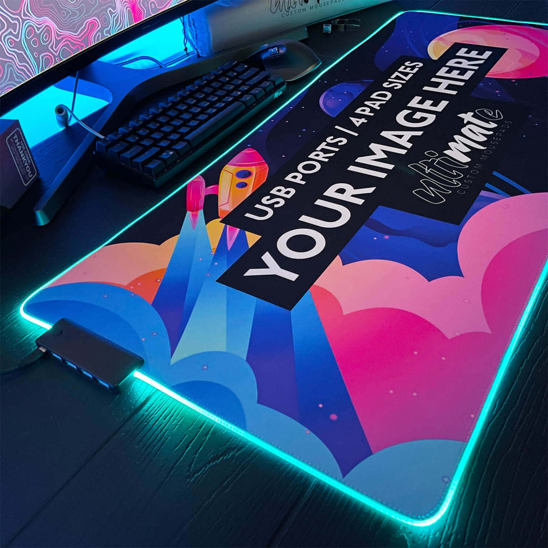 'Print your image' USB Port Custom RGB Mouse Pad