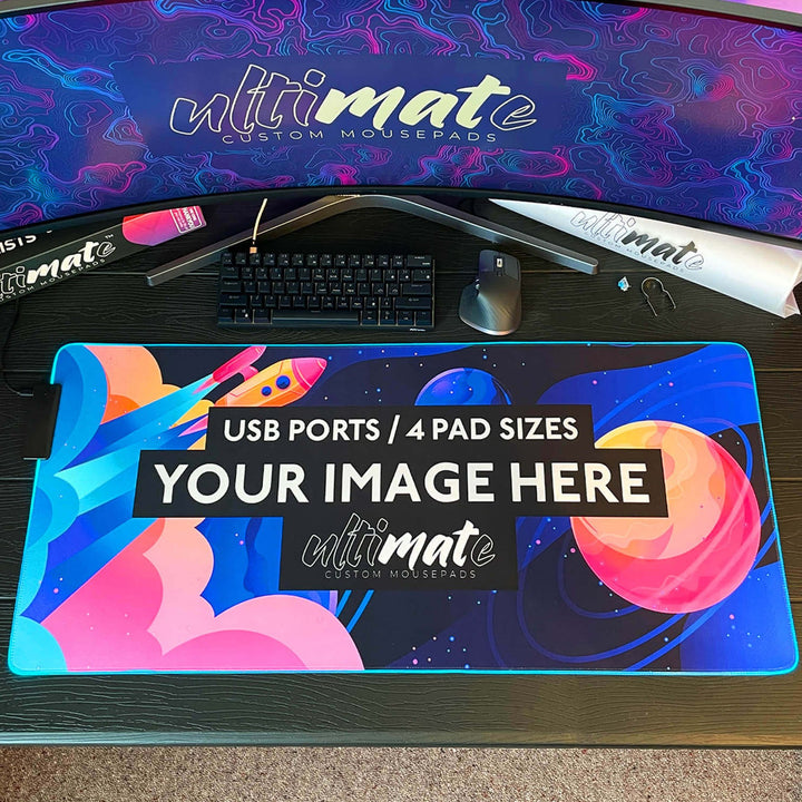 'Print your image' USB Port Custom RGB Mouse Pad